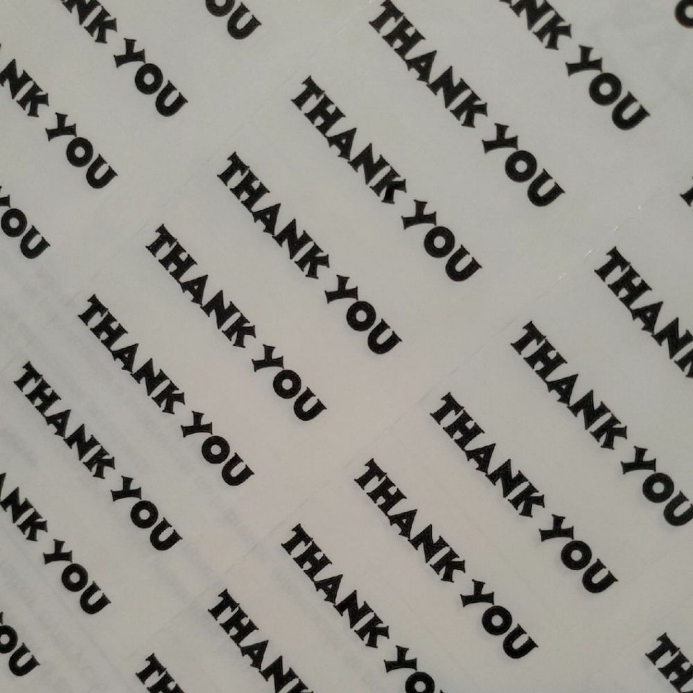 Thank You Stickers Clear Lables
Crystal Cle